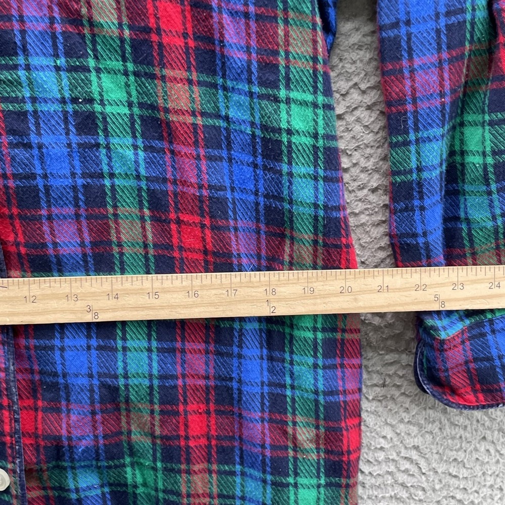 Lands' End Flannel Shirt Dress Women Large Plaid Tunic Western Fall Outdoor Gorp - Picture 6 of 10